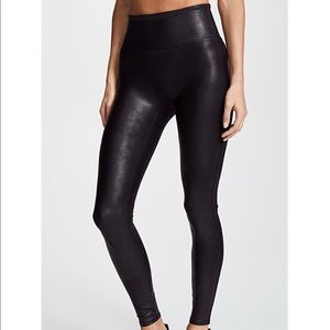 Spanx Faux Leather Leggings - Petite Medium